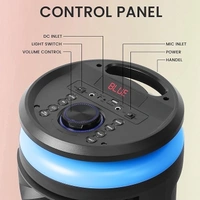 Krisons Hungama-002 160W Bluetooth Party Speaker with Wheels, RGB Lights & Karaoke Control