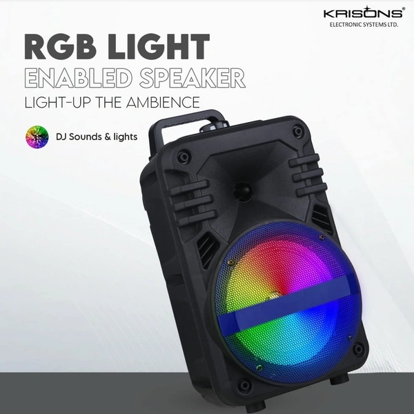 Krisons Buddy with FM,USB,Aux and Bluetooth with Free Wired Mic 30 W Bluetooth Tower Speaker