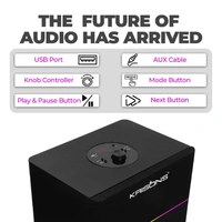 Krisons KRISONS Newly Launched Rocker Powerful 120W RMS Home Theater Bluetooth Party Box Speaker with High Power Bass, Wireless Mic with Karaoke & Mic Priority, HDMI (ARC), AUX, USB and Dynamic LED Lights 