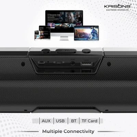 Krisons Wonder soundbar 20W Portable Bluetooth Speaker with Bass, Music System for Home Theatre, Living Room & Travelling, Mini Sound System for LED TV, Mobile, PC, Projector, Laptop