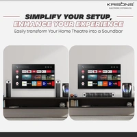 Krisons Superstar 4.1 Channel Home Theatre with Subwoofer Cum Soundbar, Smart Interlocking Design, Multiple Connectivity, 4x3 Speaker & 5.25" Woofer, Bluetooth Music System with Wireless Mic (Black) 