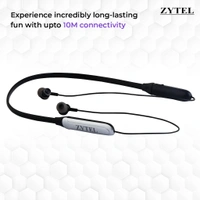 Krisons Zytel-Doodle Neckband with 30 Hrs runtime Deep Bass Speaker Headset (Silver, in-Ear) Bluetooth Headset (Black Silver, True Wireless)