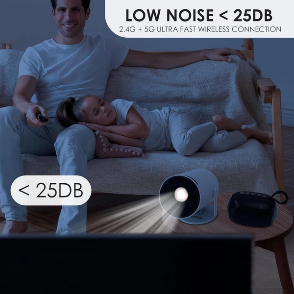 Krisons ZYTEL-003 Smart LED Projector 720p HD with Free 10W Bluetooth Speaker