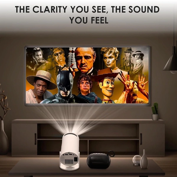 Krisons ZYTEL-003 Smart LED Projector 720p HD with Free 10W Bluetooth Speaker