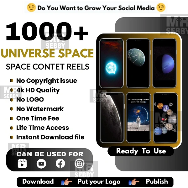 1000+ Universe Space Contet Reels Bundle