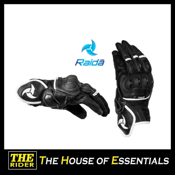Raida Airwave Gloves - Black & White, XL