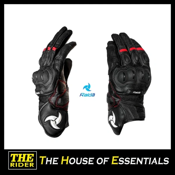 Raida Airwave Gloves - Black & Red, XL