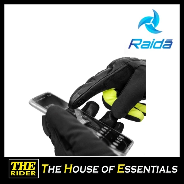 Raida Aqdry Waterproof Gloves - Black & Hi-Vig, M