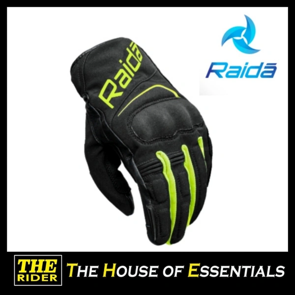 Raida Aqdry Waterproof Gloves - Black & Hi-Vig, M