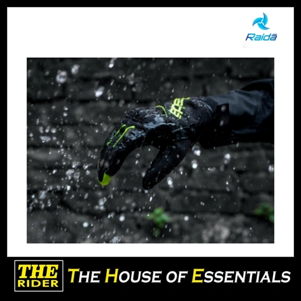 Raida Aqdry Waterproof Gloves - Black & Hi-Vig, M