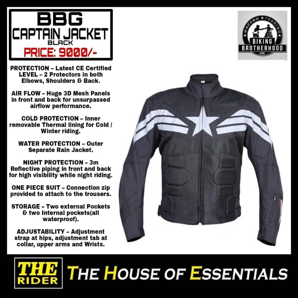 BBG Captain  - Black, XL