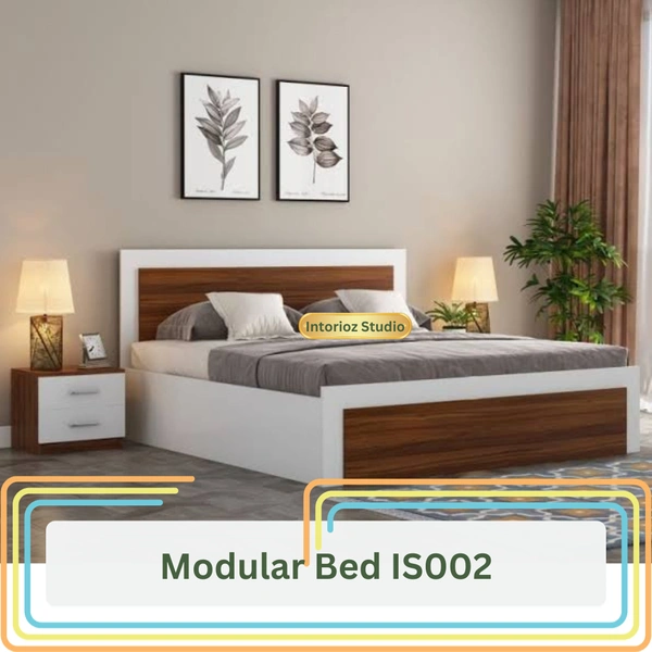 Modular Bed IS002 - White, 78*72 Mattress Size