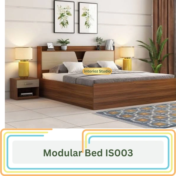 Modular Bed IS003 - Bourbon, 78L*72W Mattress Dimension