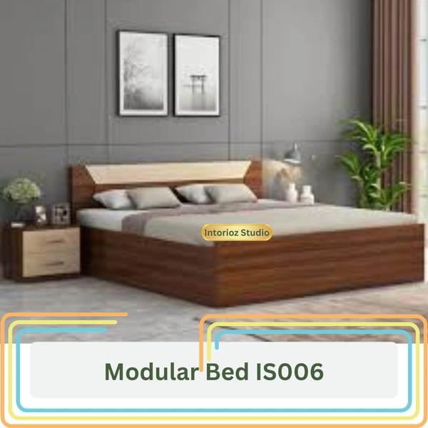 Modular Bed IS006 - Brown, 78*72 Mattress Dimension