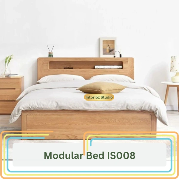 Modular Bed IS008 - Tan, 78*72 Mattress