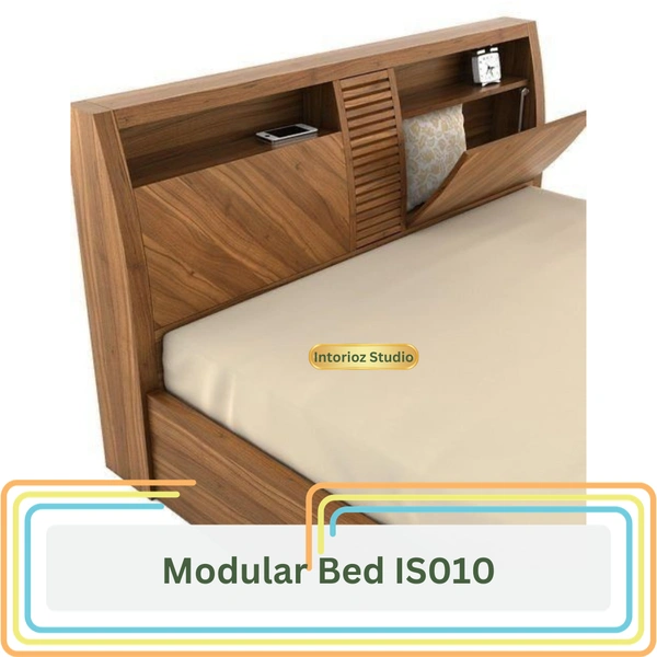 Modular Bed IS010 - Raw Sienna, 78*72 Mattress