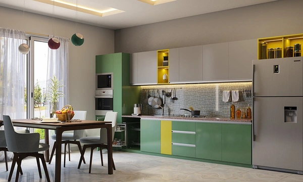 Acrylic based Modular Kitchen 