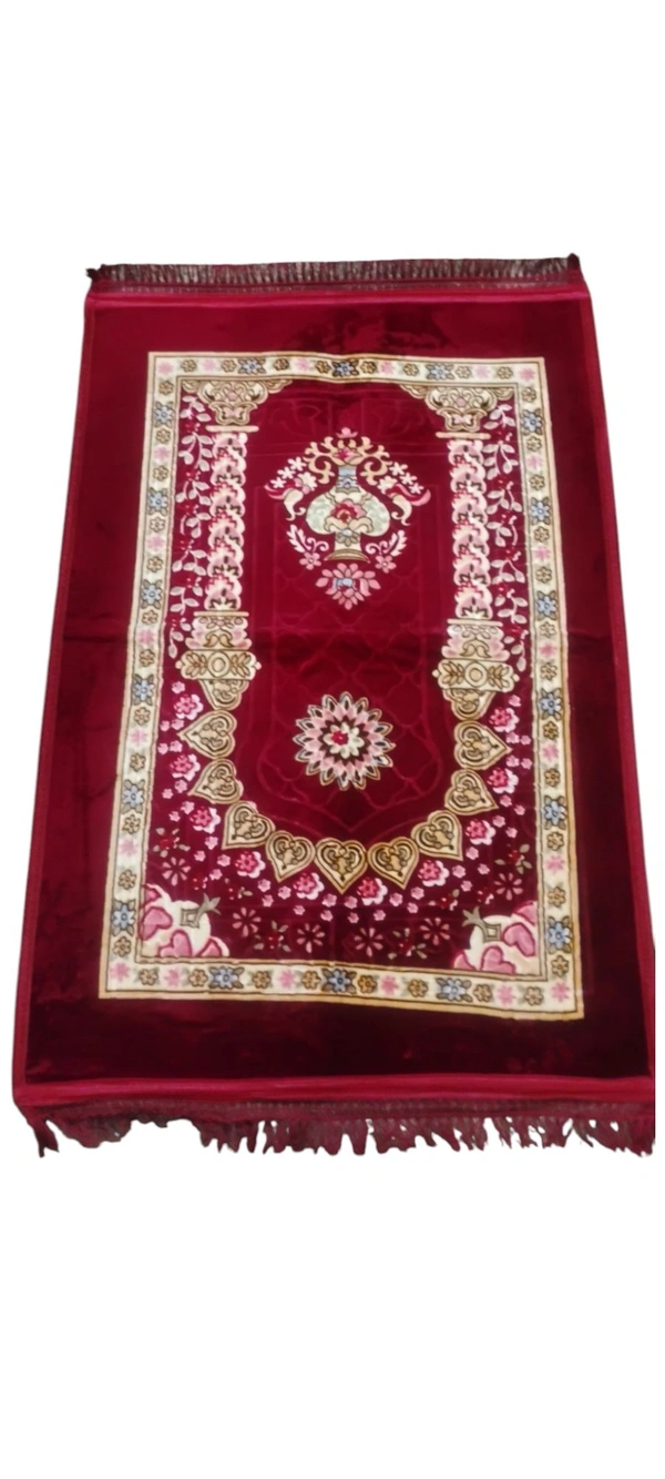 JANNAT Jumbo Soft Janamaz Soft &Thick  Prayer Mat, (46X33inc) - Totem Pole