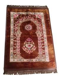 JANNAT Jumbo Soft Janamaz Soft &Thick  Prayer Mat, (46X33inc) - Totem Pole