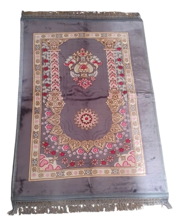 JANNAT Jumbo Soft Janamaz Soft &Thick  Prayer Mat, (46X33inc) - Totem Pole