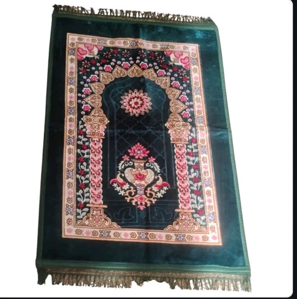 JANNAT Jumbo Soft Janamaz Soft &Thick  Prayer Mat, (46X33inc) - Totem Pole