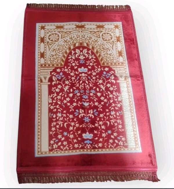 JANNAT Jumbo Soft Janamaz Soft &Thick  Prayer Mat, (46X33inc) - Totem Pole