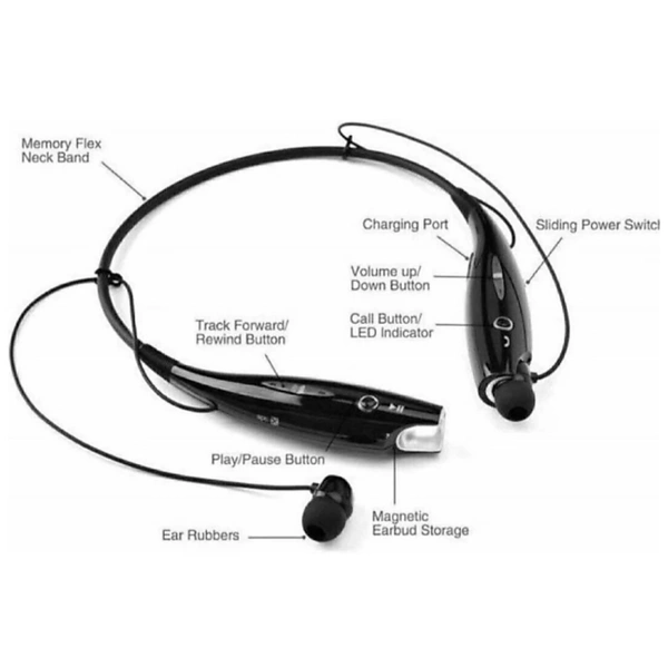 Bluetooth Headphones, Bluetooth Earphone, Wireless Headphones  - black , free 