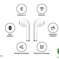 Bluetooth Headphones, Bluetooth Earphone, Wireless Headphones  - white, free