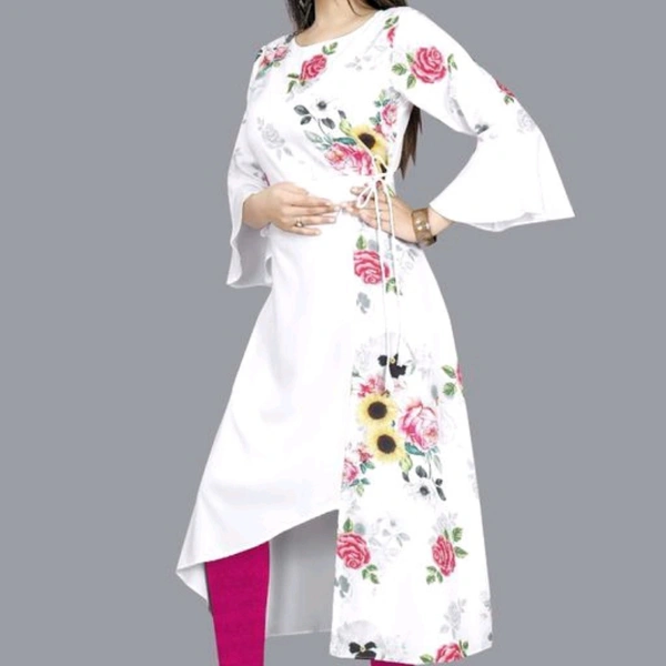 Gown Kurtis For Women  - white , M, L, XL, XXL