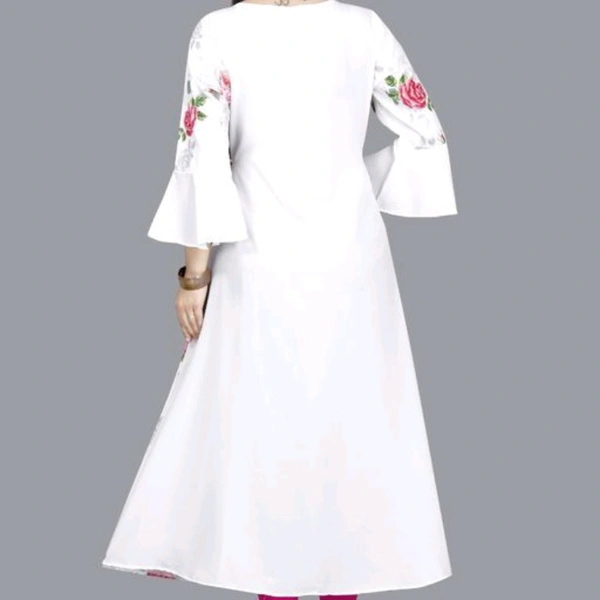 Gown Kurtis For Women  - white , M, L, XL, XXL