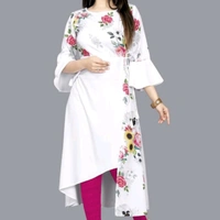 Gown Kurtis For Women  - white , M, L, XL, XXL
