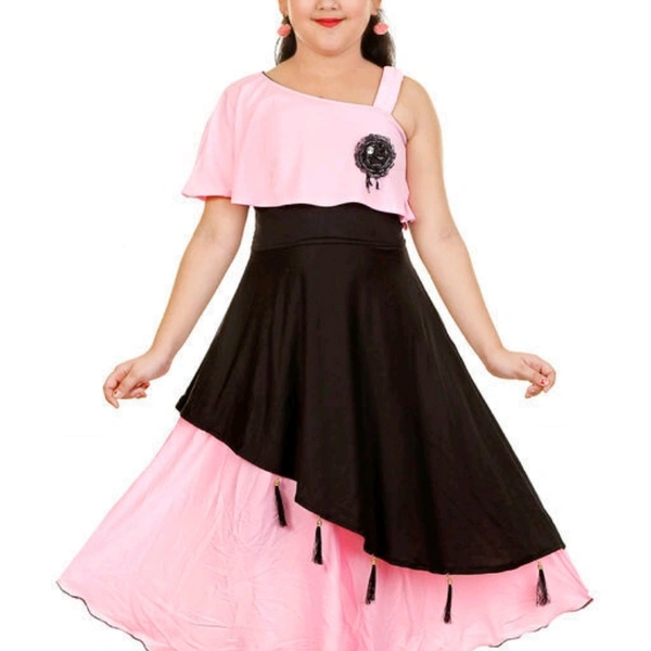 Gown Frocks For Girls - multi color , 7 years to 14 years 