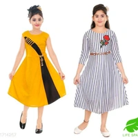 Gowns Frock For Girls  """ Combo Psck"""" - multi color , 7 to 14 yerars