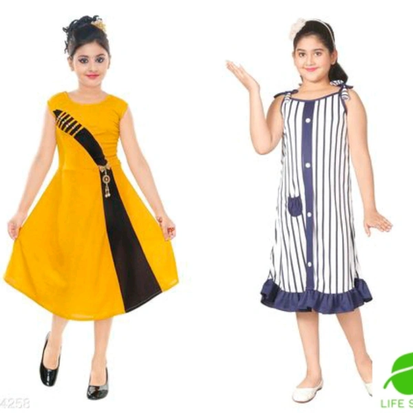 Gowns Frock For Girls  """ Combo Psck"""" - multi color , 7 to 14 yerars