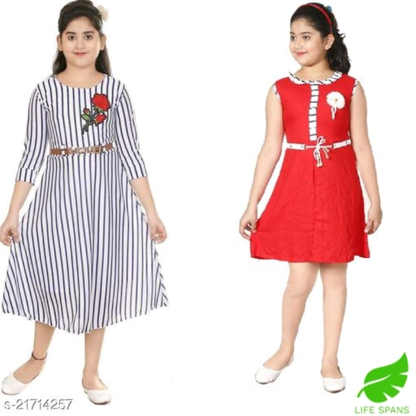 Gowns Frock For Girls  """ Combo Psck"""" - multi color , 7 to 14 yerars