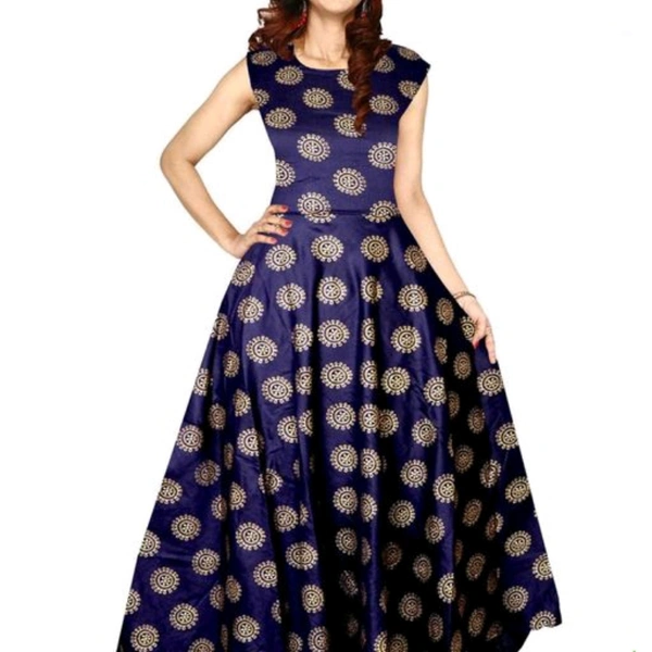 Printed Nevy Blue Reyon Kurtis For Women  - Nevy blue , M, L, XL, XXL