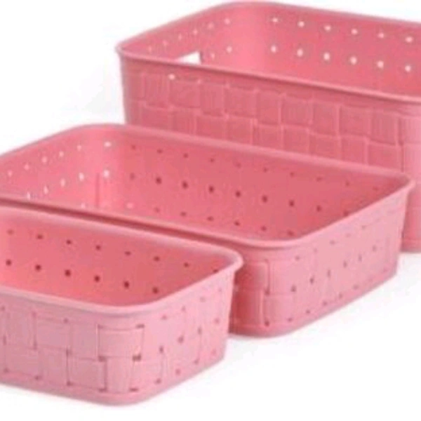 New Multipurpose Smart Basket - pink, set of 3