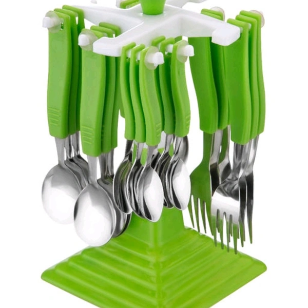 24 PCS CUTLEY SET SWASTIK Apple  - blue , free
