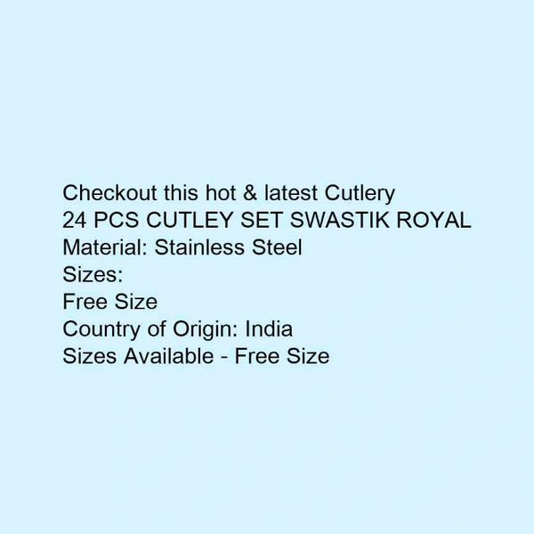 24 PCS CUTLEY SET SWASTIK ROYAL - Red 