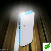 Modern Personal Plastic Power Bank  - White n blue 