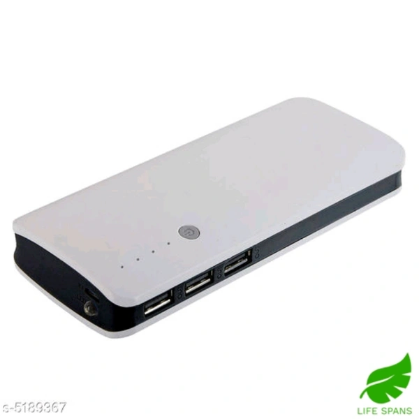 Modern Personal Plastic Power Bank  - Gray n black 