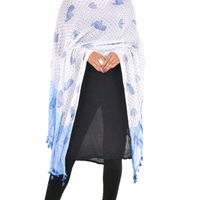 LIFE SPANS  Printed Cotton Plain Dupatta 2mtr Cut - multi color , 2 Mtr