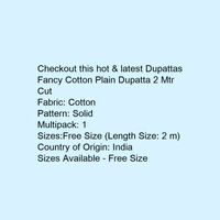 LIFE SPANS  Fancy Cotton Plain Dupatta 2 Mtr Cut (Set Of 7) - multi , 2 mtr cut