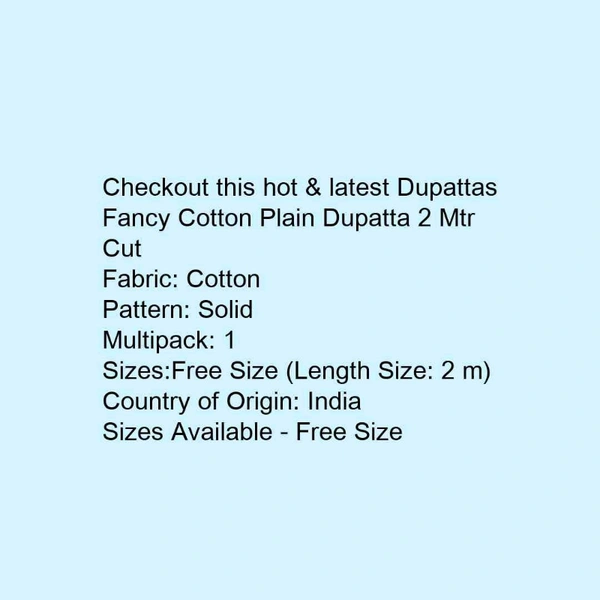LIFE SPANS  Fancy Cotton Plain Dupatta 2 Mtr Cut (Set Of 7) - multi , 2 mtr cut