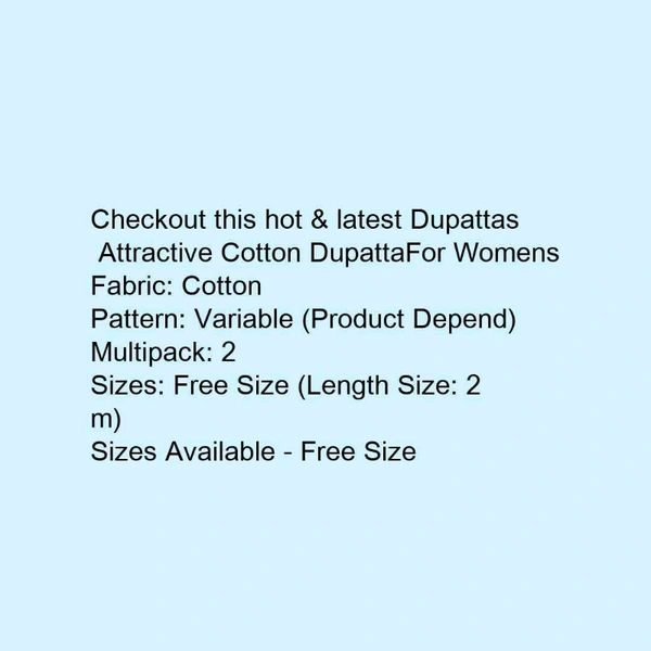 LIFE SPANS  Fancy Cotton Plain Dupatta 2 Mtr Cut (Set Of 12) - multi , 2 mtr cut 