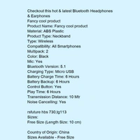 LIFE SPANS  Bluetooth Headphones, Bluetooth Earphone, Wireless Headphones ( Combo Pack ) - black , free