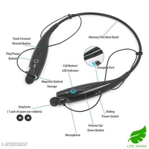 Bluetooth Headphones, + Headphones (combo Pack)  - black 