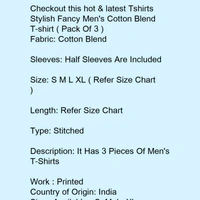 LIFE SPANS  Cotton T-shirt (pack of 3) - multi , S, M, L, XL, XXL 