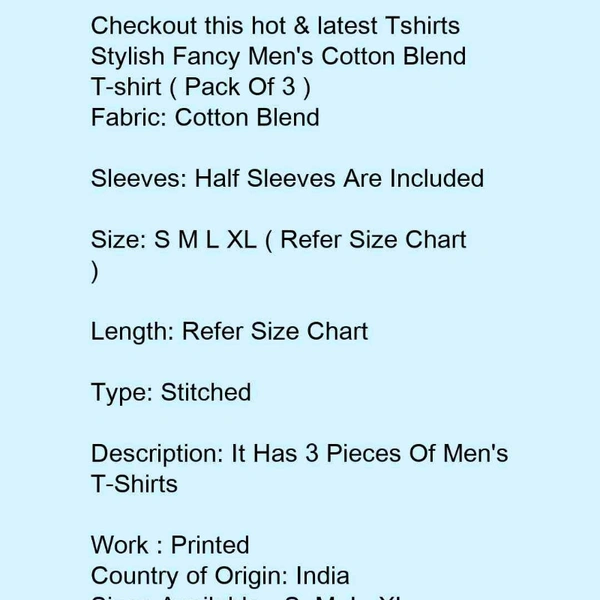 LIFE SPANS  Cotton T-shirt (pack of 3) - multi , S, M, L, XL, XXL 