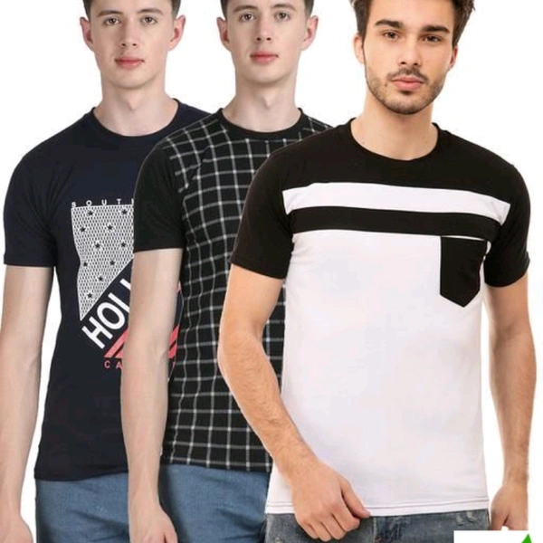 LIFE SPANS  Cotton T-shirt (pack of 3) - multi , S, M, L, XL, XXL 